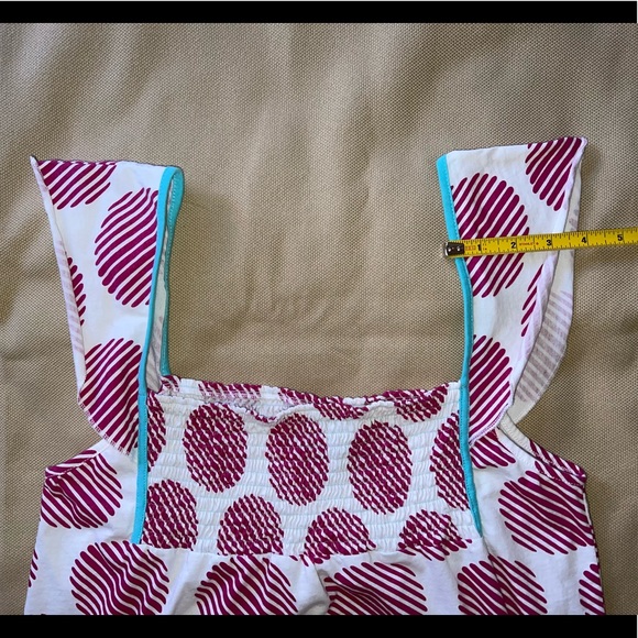 Volcom "Spain Drain" Top - White/Fuchsia Circles Flowy/Airy Y2K - Junior's XL - Picture 14 of 16